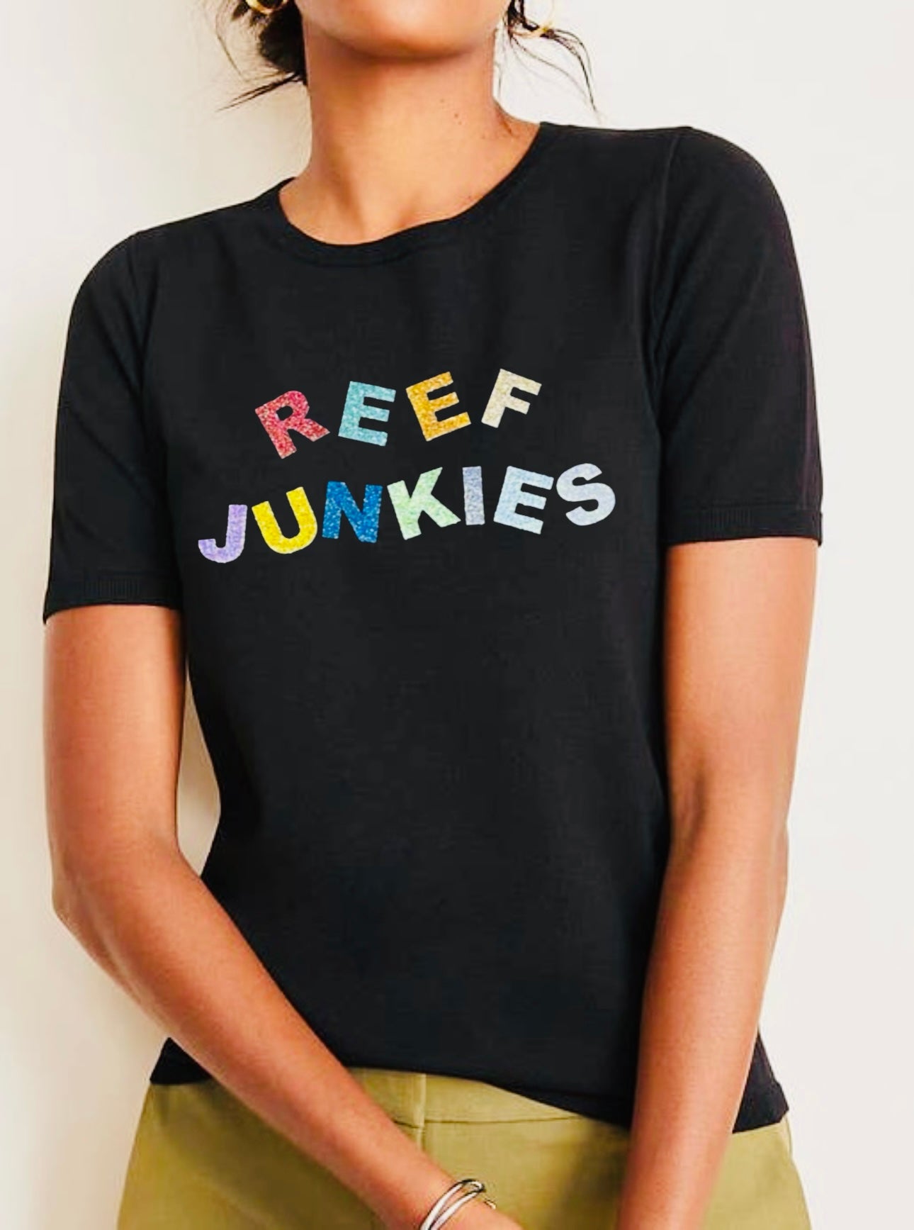 NEW UNISEX REEF JUNKIES SPARKLE TEE